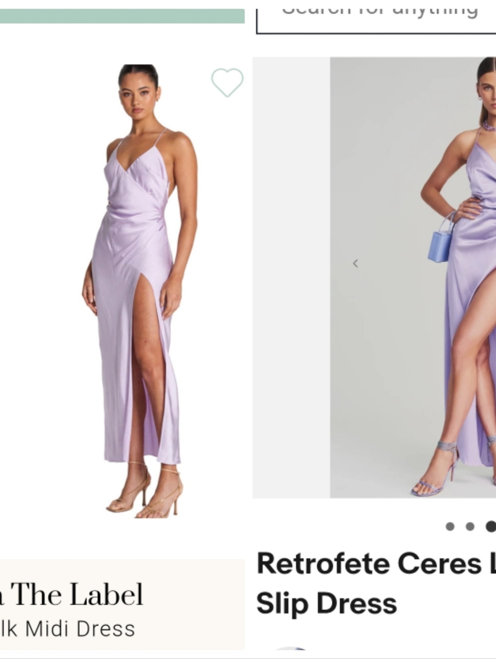 Nwot Revolve French Lilac Silk Dreamy Slit Maxi Dress 4 Pastel Twin Sofia UK - Picture 3 of 6
